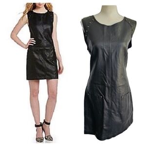 Chelsea & Violet Vegan Leather Skull Shift Dress